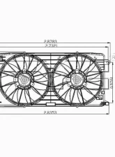 TYC Genera Dual Radiator and Condenser Fan Assembly Cadillac DeVille 2000-2005                                     - 621390 - Image 3
