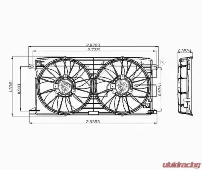 TYC Genera Dual Radiator and Condenser Fan Assembly Cadillac DeVille 2000-2005 - 621390