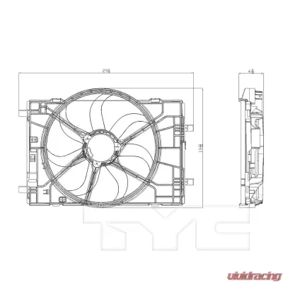 TYC Genera Dual Radiator and Condenser Fan Assembly - 621400