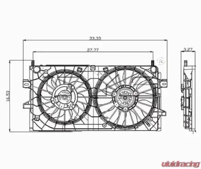 TYC Genera Dual Radiator and Condenser Fan Assembly - 621420