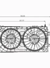 TYC Genera Dual Radiator and Condenser Fan Assembly                                     - 621430 - Image 3