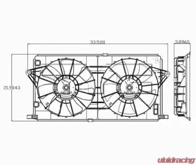 TYC Genera Dual Radiator and Condenser Fan Assembly - 621440