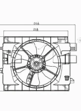 TYC Genera Dual Radiator and Condenser Fan Assembly Chevrolet HHR 2006-2011                                     - 621450 - Image 3