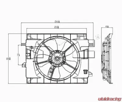 TYC Genera Dual Radiator and Condenser Fan Assembly Chevrolet HHR 2006-2011 - 621450