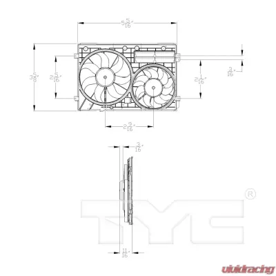 TYC Genera Dual Radiator and Condenser Fan Assembly - 621460