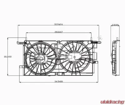 TYC Genera Dual Radiator and Condenser Fan Assembly - 621530