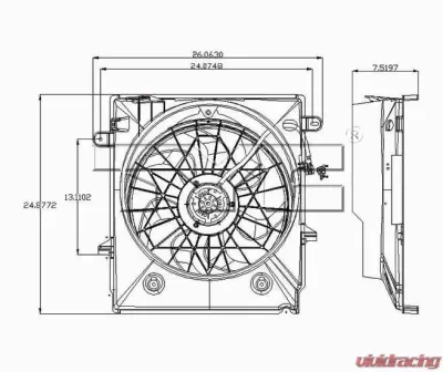 TYC Genera Dual Radiator and Condenser Fan Assembly - 621540