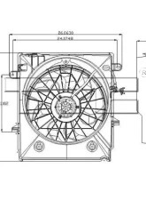 TYC Genera Dual Radiator and Condenser Fan Assembly Ford Ranger 2001-2011 2.3L 4-Cyl                                     - 621550 - Image 2