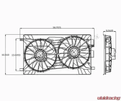 TYC Genera Dual Radiator and Condenser Fan Assembly - 621570
