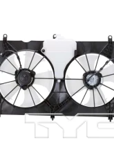 TYC Genera Dual Radiator and Condenser Fan Assembly Honda Accord 2003-2007 2.4L 4-Cyl                                     - 621580 - Image 2