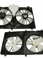 TYC Genera Dual Radiator and Condenser Fan Assembly Honda Accord 2003-2007 2.4L 4-Cyl                                     - 621580 - Image 6