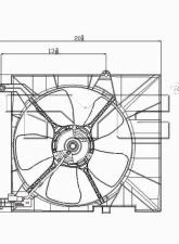 TYC Genera Dual Radiator and Condenser Fan Assembly Chevrolet Aveo 2005-2008                                     - 621590 - Image 3