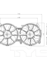 TYC Genera Dual Radiator and Condenser Fan Assembly Nissan                                     - 621660 - Image 6
