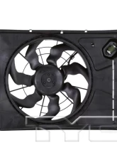 TYC Genera Dual Radiator and Condenser Fan Assembly Hyundai Elantra 2007-2010 Automatic                                     - 621710 - Image 3