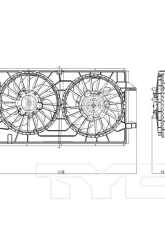 TYC Genera Dual Radiator and Condenser Fan Assembly                                     - 621790 - Image 3