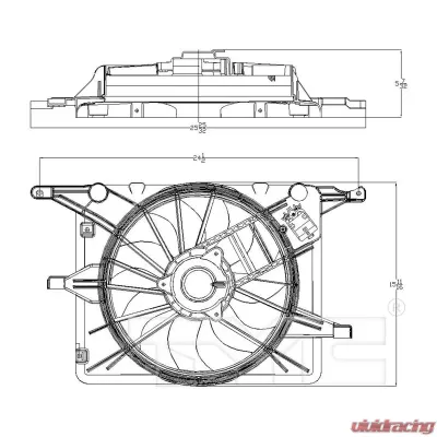 TYC Genera Dual Radiator and Condenser Fan Assembly - 621830