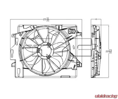 TYC Genera Dual Radiator and Condenser Fan Assembly - 621860