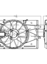 TYC Genera Dual Radiator and Condenser Fan Assembly                                     - 621890 - Image 2