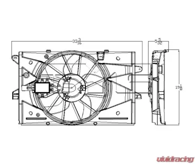 TYC Genera Dual Radiator and Condenser Fan Assembly - 621890