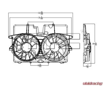 TYC Genera Dual Radiator and Condenser Fan Assembly - 621920