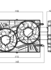 TYC Genera Dual Radiator and Condenser Fan Assembly                                     - 621930 - Image 2