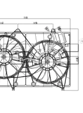 TYC Genera Dual Radiator and Condenser Fan Assembly Toyota Highlander 2008-2013 3.5L V6                                     - 622000 - Image 2