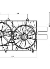 TYC Genera Dual Radiator and Condenser Fan Assembly Toyota Highlander 2008-2013 3.5L V6                                     - 622010 - Image 3