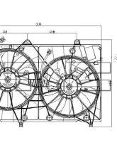 TYC Genera Dual Radiator and Condenser Fan Assembly Toyota Highlander 2008-2010                                     - 622020 - Image 3