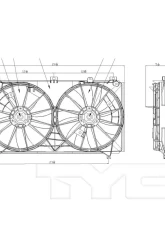 TYC Genera Dual Radiator and Condenser Fan Assembly Lexus IS250 2006-2012                                     - 622070 - Image 3