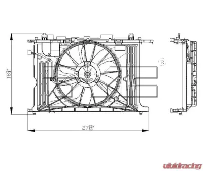 TYC Genera Dual Radiator and Condenser Fan Assembly - 622130