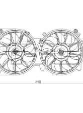 TYC Genera Dual Radiator and Condenser Fan Assembly Nissan Maxima 2009-2014                                     - 622150 - Image 5