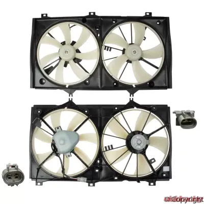 TYC Genera Dual Radiator and Condenser Fan Assembly Toyota Camry 2007-2009 2.4L 4-Cyl - 622200