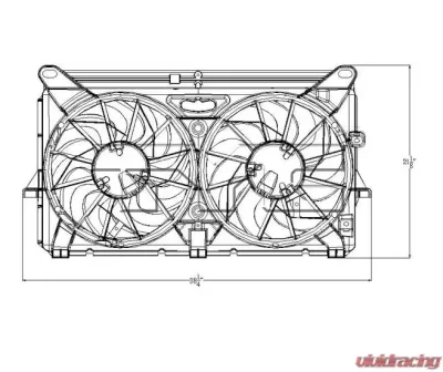 TYC Genera Dual Radiator and Condenser Fan Assembly - 622210