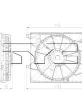 TYC Genera Dual Radiator and Condenser Fan Assembly Kia Soul 2010-2011 1.6L 4-Cyl                                     - 622240 - Image 2