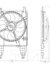 TYC Genera Dual Radiator and Condenser Fan Assembly Chevrolet Aveo 2009-2011                                     - 622260 - Image 4