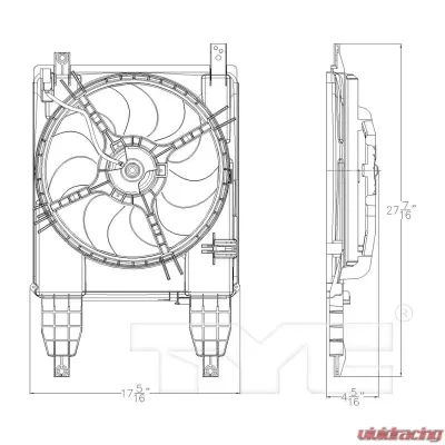 TYC Genera Dual Radiator and Condenser Fan Assembly Chevrolet Aveo 2009-2011 - 622260