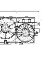 TYC Genera Dual Radiator and Condenser Fan Assembly Chevrolet Equinox 2008 3.6L V6                                     - 622300 - Image 3