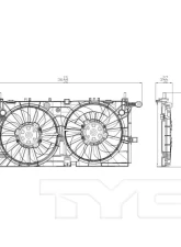 TYC Genera Dual Radiator and Condenser Fan Assembly                                     - 622340 - Image 2