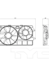 TYC Genera Dual Radiator and Condenser Fan Assembly Ford Transit Connect 2010-2013                                     - 622370 - Image 4