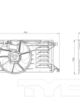 TYC Genera Dual Radiator and Condenser Fan Assembly Mazda Mazda 3 2010-2013                                     - 622400 - Image 3