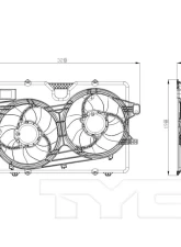 TYC Genera Dual Radiator and Condenser Fan Assembly                                     - 622410 - Image 4