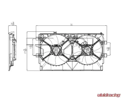 TYC Genera Engine Cooling Fan Assembly Mitsubishi Lancer 2008-2017 - 622450