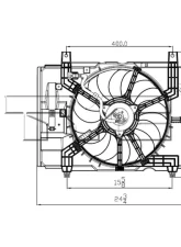 TYC Genera Dual Radiator and Condenser Fan Assembly Nissan Cube 2009-2014                                     - 622470 - Image 5