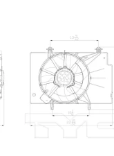 TYC Genera Engine Cooling Fan Assembly Ford 1.6L 4-Cyl                                     - 622500 - Image 3