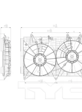 TYC Genera Engine Cooling Fan Assembly Mazda CX-7 2007-2009 2.3L 4-Cyl                                     - 622510 - Image 3