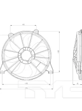 TYC Genera Dual Radiator and Condenser Fan Assembly Dodge Journey 2009-2016                                     - 622520 - Image 2