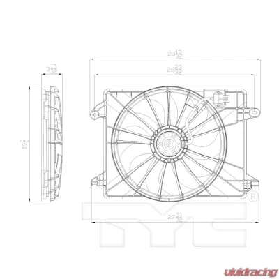 TYC Genera Dual Radiator and Condenser Fan Assembly - 622550