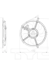 TYC Genera Dual Radiator and Condenser Fan Assembly Mini 1.6L 4-Cyl                                     - 622560 - Image 2