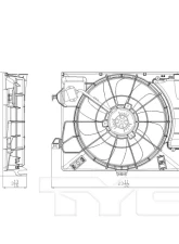 TYC Genera Dual Radiator and Condenser Fan Assembly Hyundai 2012-2017                                     - 622590 - Image 2