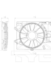 TYC Genera Dual Radiator and Condenser Fan Assembly Kia Soul 2012-2019                                     - 622600 - Image 2